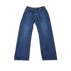 Levis Premium Big E Wedgie Straight Jeans Womens W27 L26 Medium Wash Blue Cotton